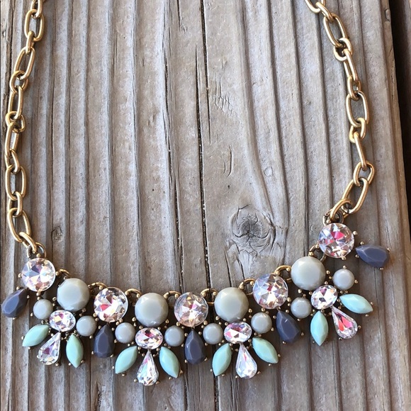 J. Crew Jewelry - J Crew Crystal & Faceted Bead Necklace in Blues!